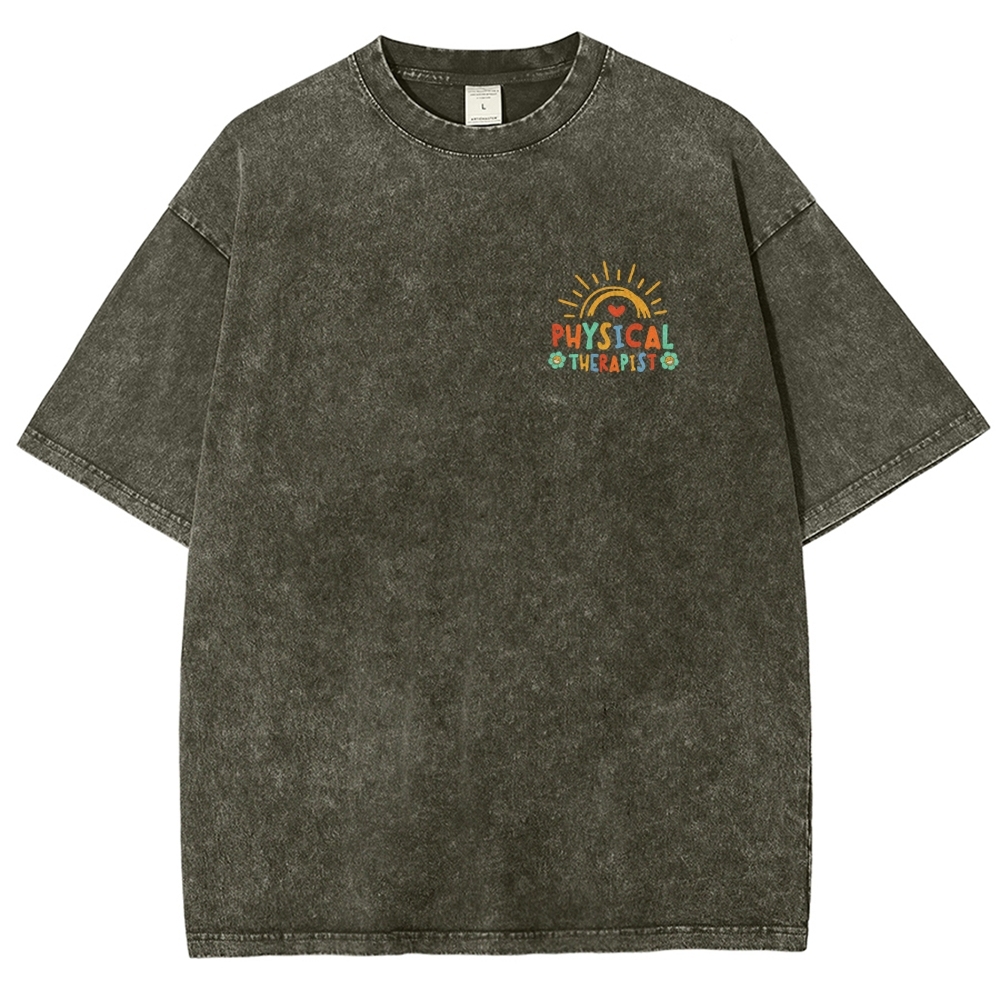 Physical Therapy Unisex Fit Washed T-Shirt