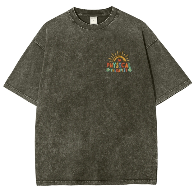 Physical Therapy Unisex Fit Washed T-Shirt