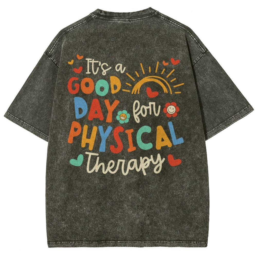 Physical Therapy Unisex Fit Washed T-Shirt