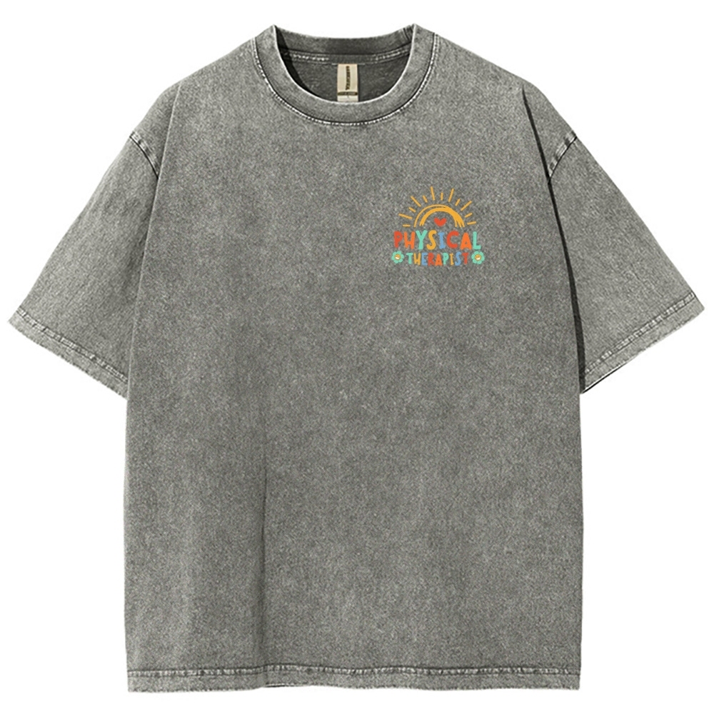 Physical Therapy Unisex Fit Washed T-Shirt