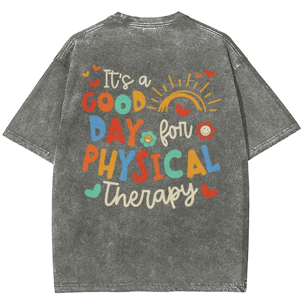 Physical Therapy Unisex Fit Washed T-Shirt