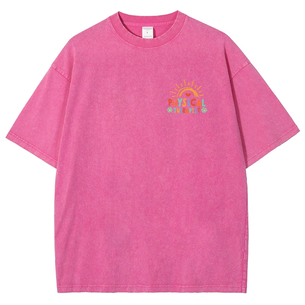 Physical Therapy Unisex Fit Washed T-Shirt
