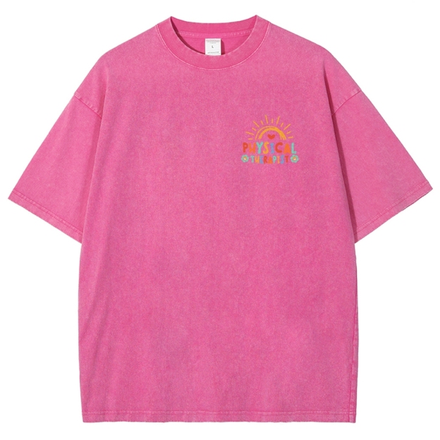 Physical Therapy Unisex Fit Washed T-Shirt
