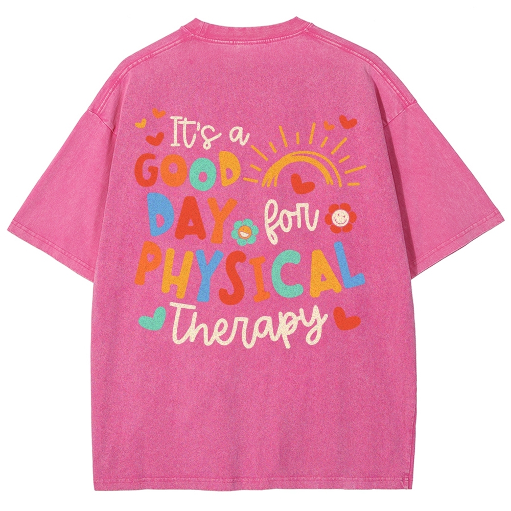 Physical Therapy Unisex Fit Washed T-Shirt