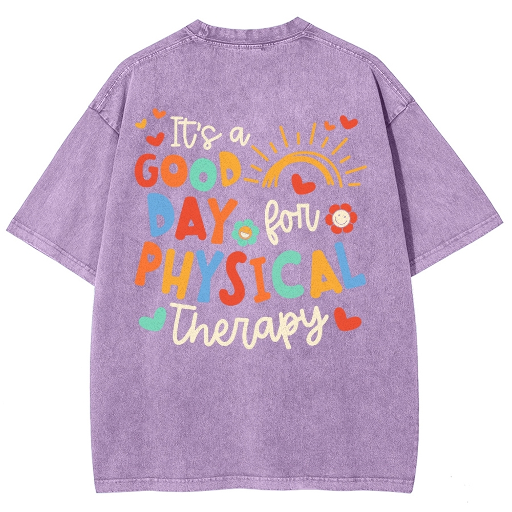Physical Therapy Unisex Fit Washed T-Shirt