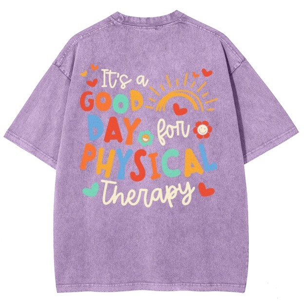 Physical Therapy Unisex Fit Washed T-Shirt