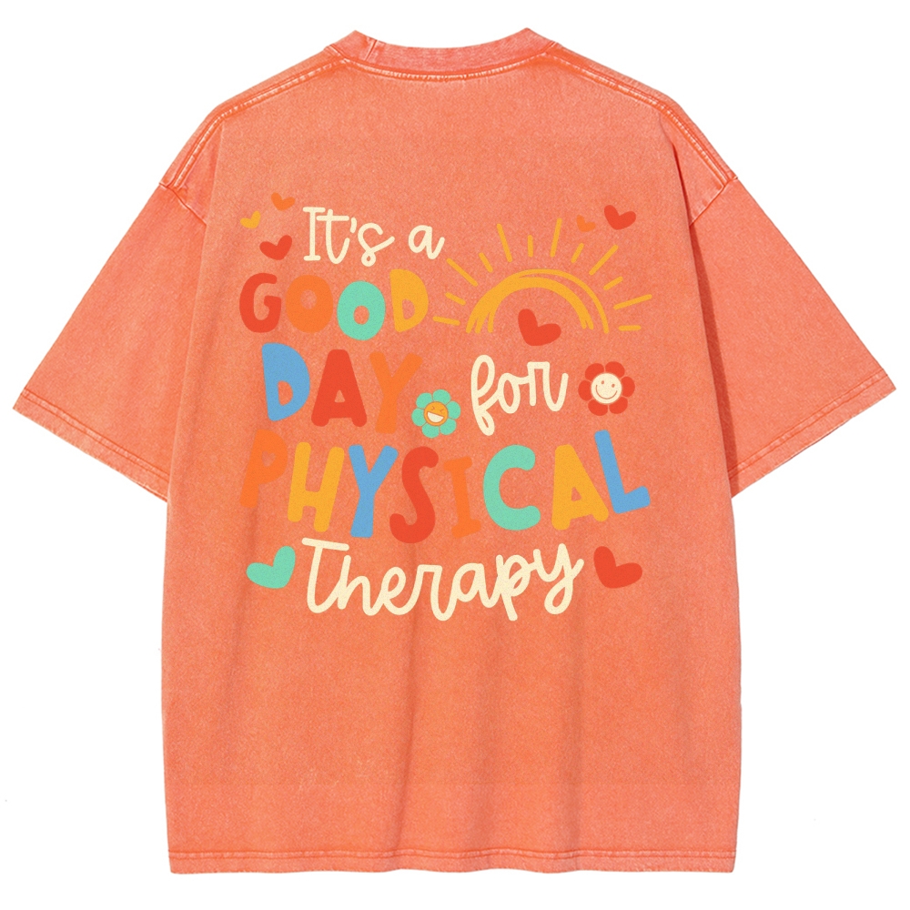 Physical Therapy Unisex Fit Washed T-Shirt