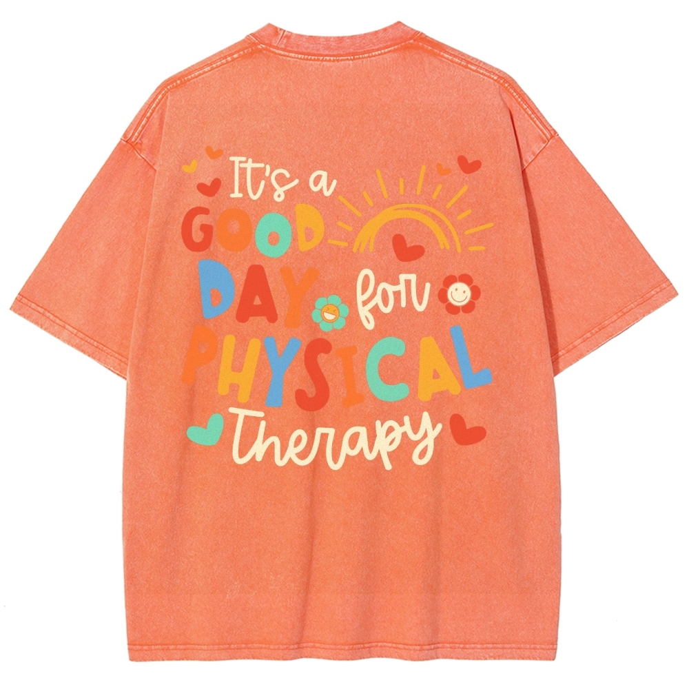 Physical Therapy Unisex Fit Washed T-Shirt