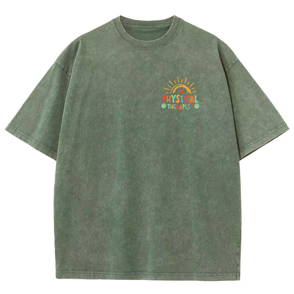 Physical Therapy Unisex Fit Washed T-Shirt