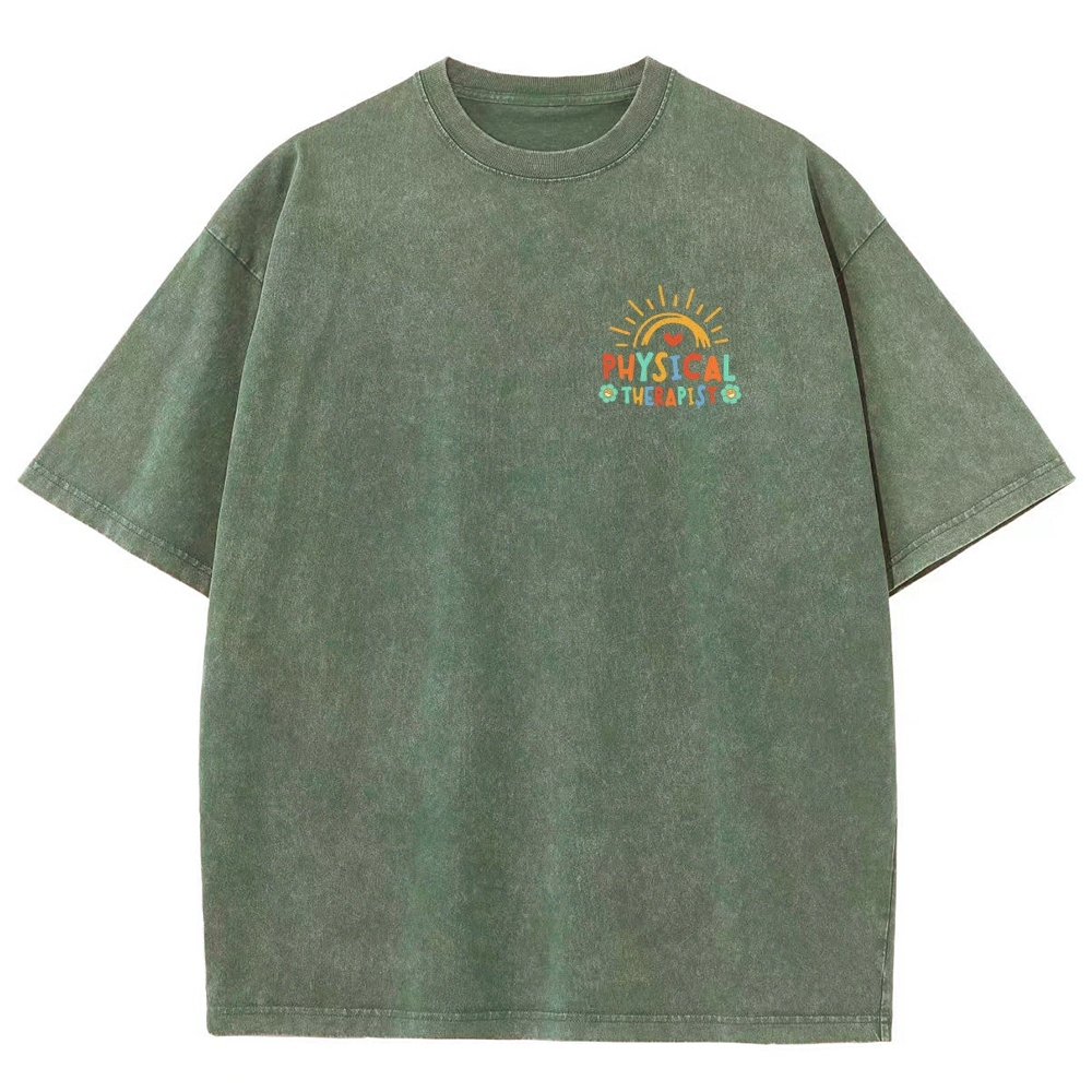 Physical Therapy Unisex Fit Washed T-Shirt