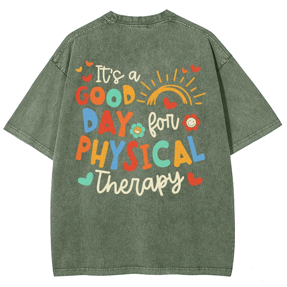 Physical Therapy Unisex Fit Washed T-Shirt