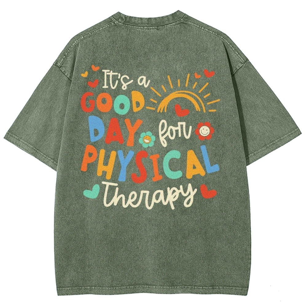 Physical Therapy Unisex Fit Washed T-Shirt