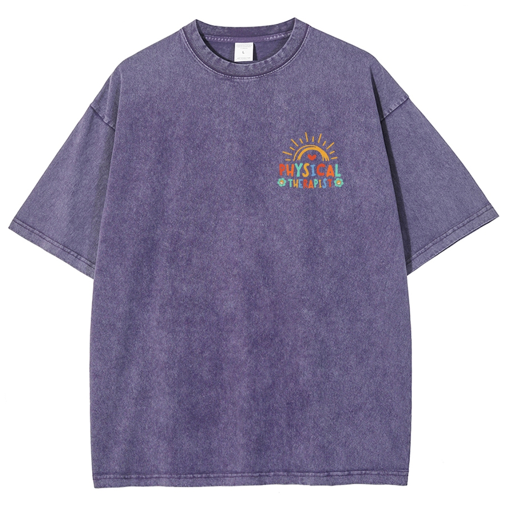 Physical Therapy Unisex Fit Washed T-Shirt