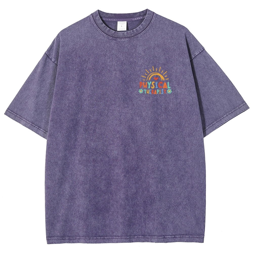 Physical Therapy Unisex Fit Washed T-Shirt