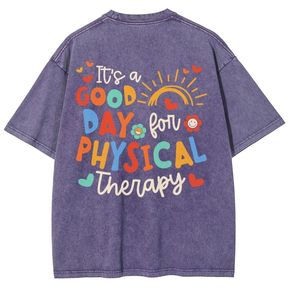 Physical Therapy Unisex Fit Washed T-Shirt
