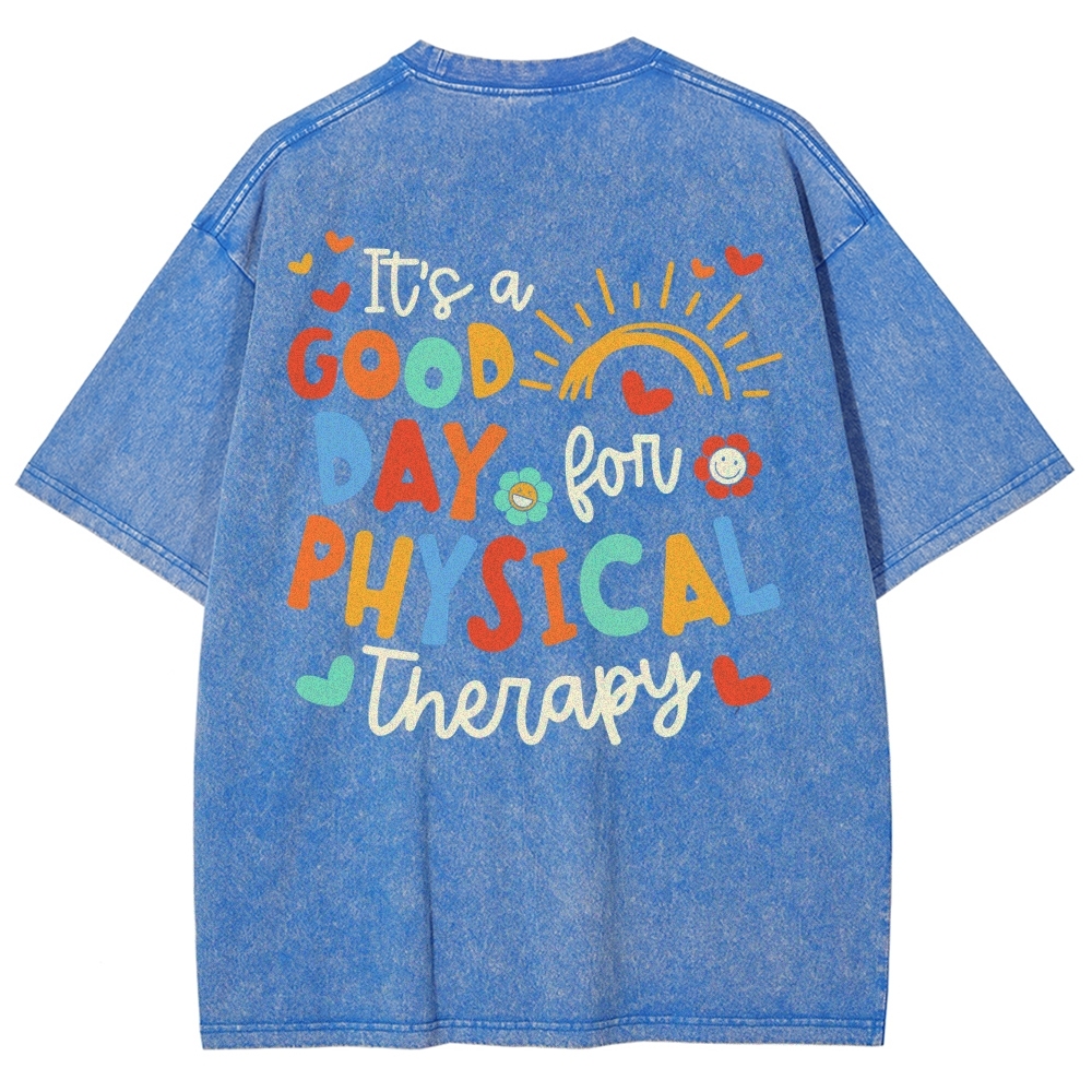 Physical Therapy Unisex Fit Washed T-Shirt