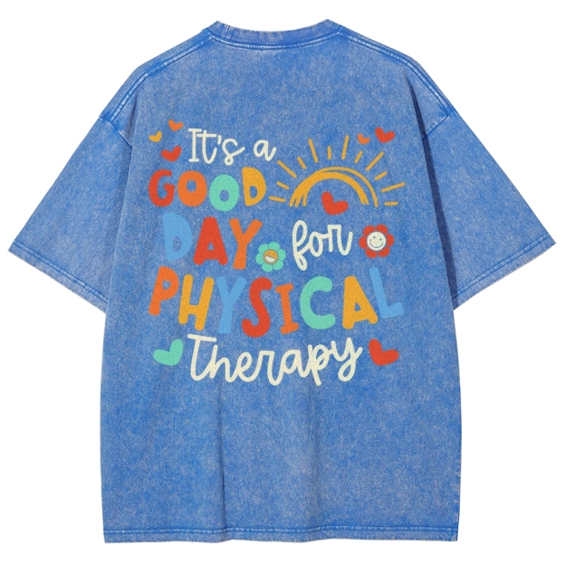 Physical Therapy Unisex Fit Washed T-Shirt