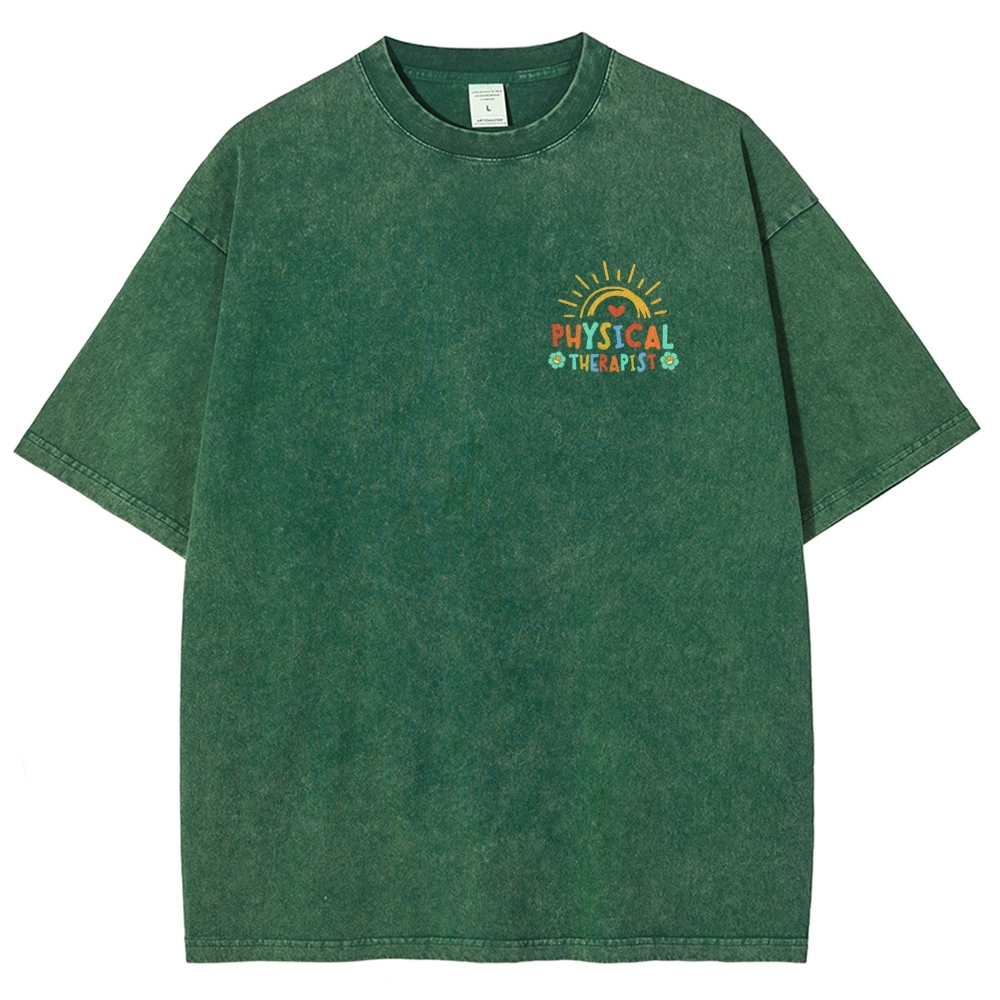 Physical Therapy Unisex Fit Washed T-Shirt