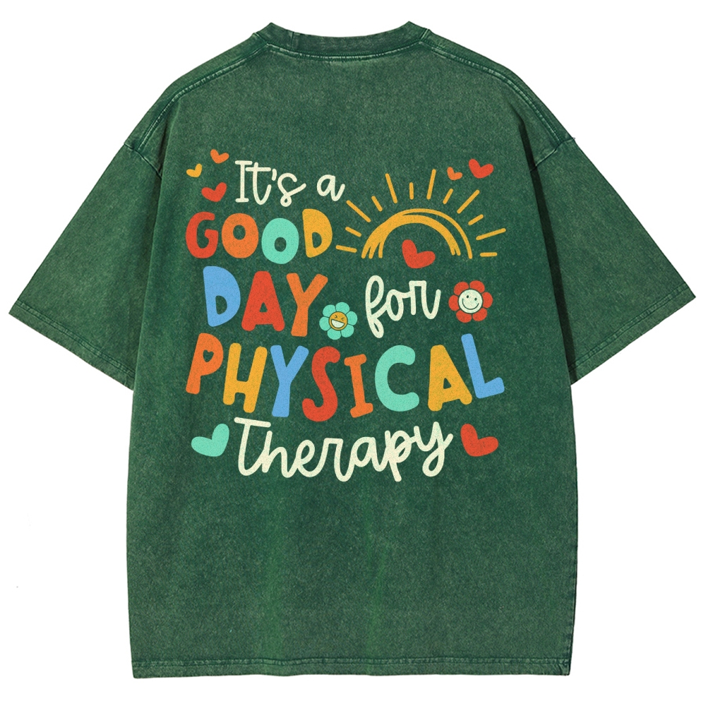 Physical Therapy Unisex Fit Washed T-Shirt