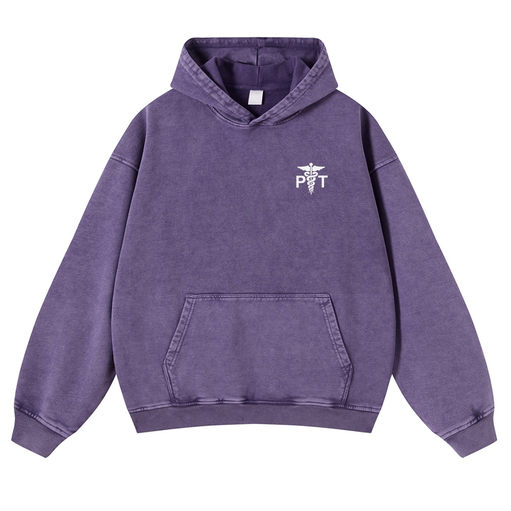 Physical Therapist Addcustom Casual Washed Hoodie