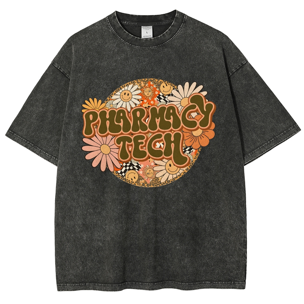 Pharmacy Tech Unisex Fit Washed T-Shirt