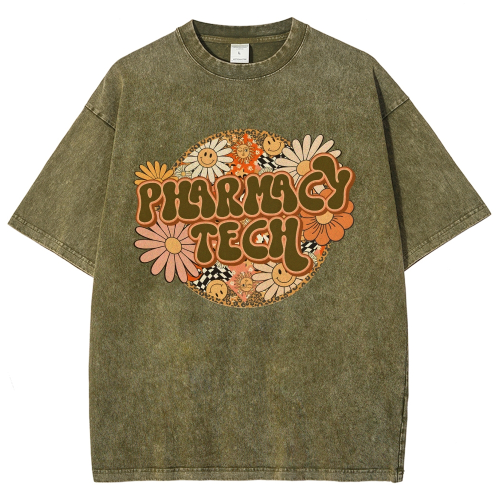 Pharmacy Tech Unisex Fit Washed T-Shirt