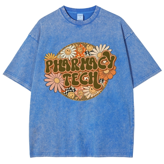 Pharmacy Tech Unisex Fit Washed T-Shirt