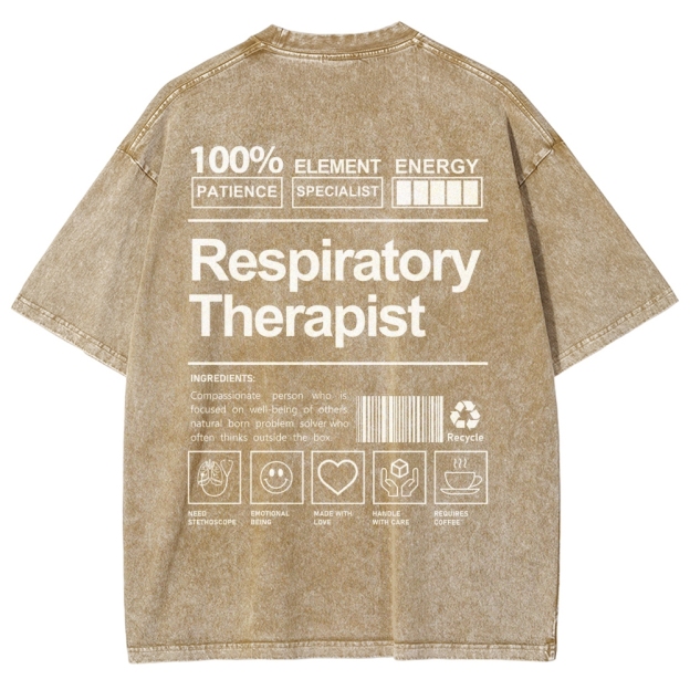 Respiratory Therapist Unisex Fit Washed T-Shirt Customscool