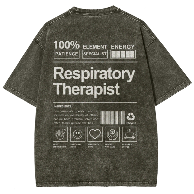 Respiratory Therapist Unisex Fit Washed T-Shirt Customscool