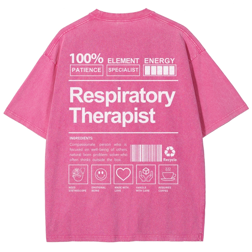 Respiratory Therapist Unisex Fit Washed T-Shirt Customscool