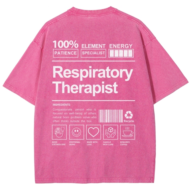 Respiratory Therapist Unisex Fit Washed T-Shirt Customscool