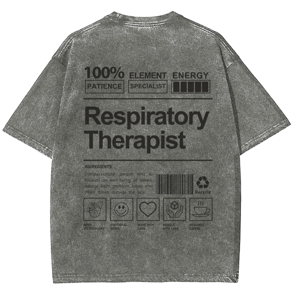 Respiratory Therapist Unisex Fit Washed T-Shirt Customscool