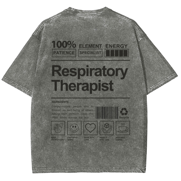 Respiratory Therapist Unisex Fit Washed T-Shirt Customscool