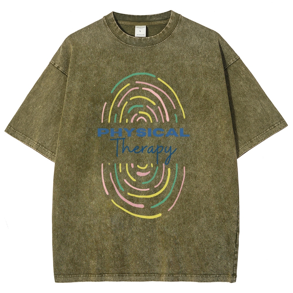 Physical Therapist Unisex Fit Washed T-Shirt