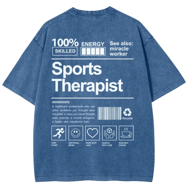 Sports Therapist Unisex Fit Washed T-Shirt Customscool