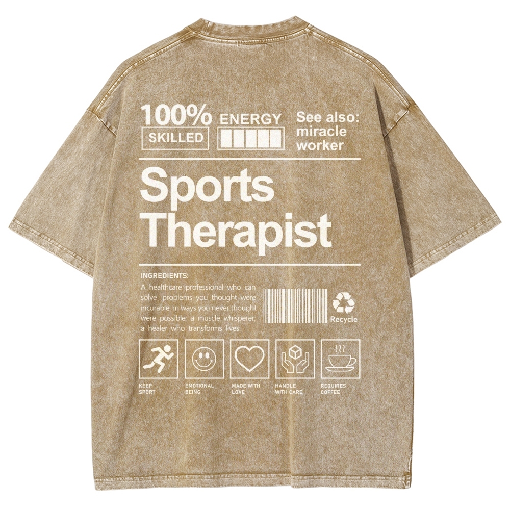 Sports Therapist Unisex Fit Washed T-Shirt Customscool
