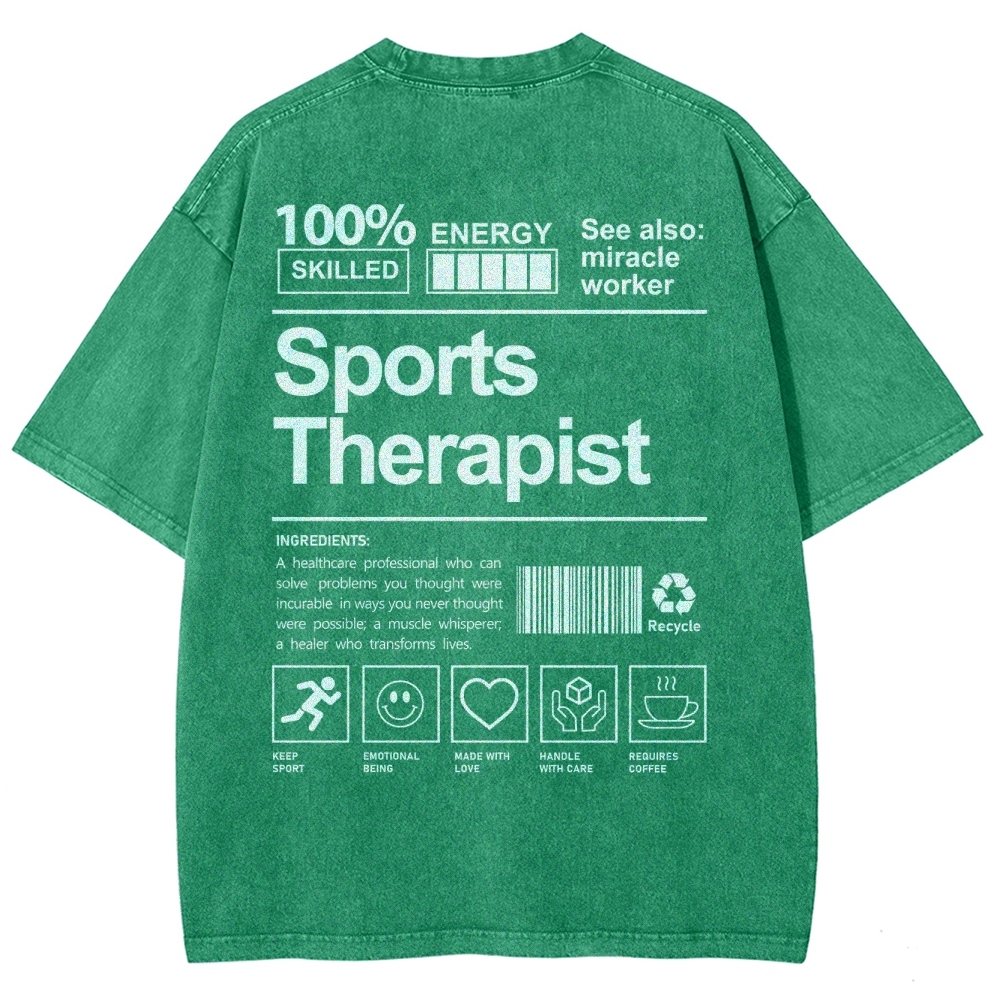 Sports Therapist Unisex Fit Washed T-Shirt Customscool