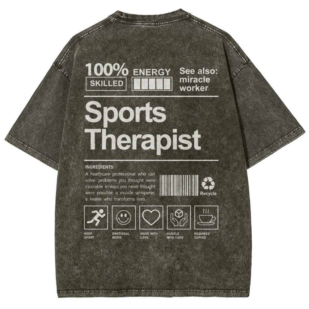 Sports Therapist Unisex Fit Washed T-Shirt Customscool