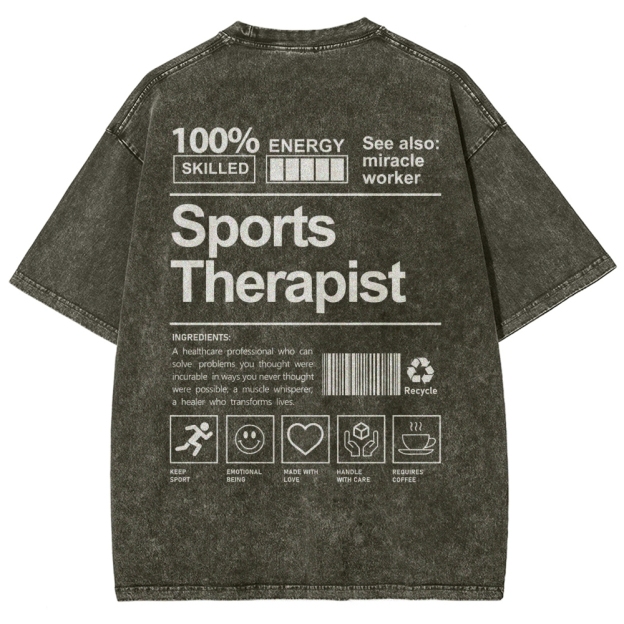 Sports Therapist Unisex Fit Washed T-Shirt Customscool