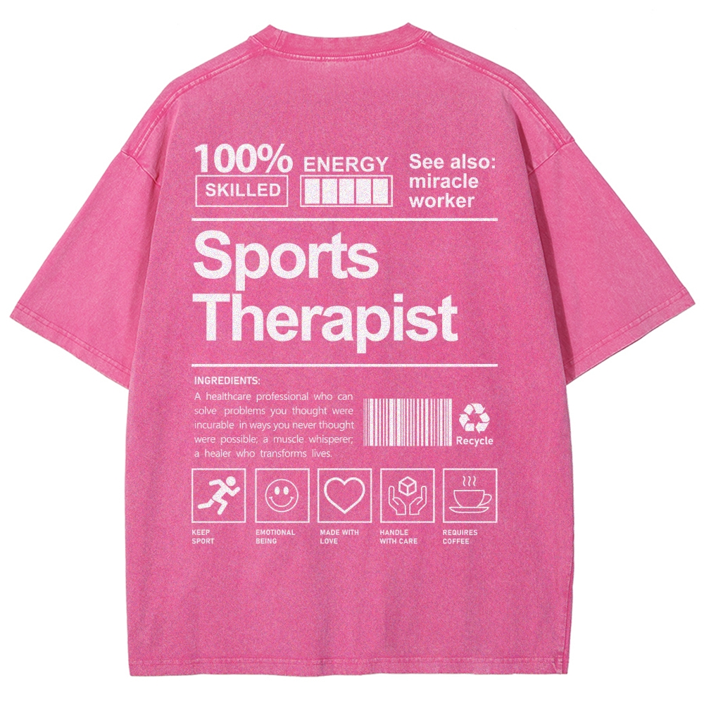 Sports Therapist Unisex Fit Washed T-Shirt Customscool