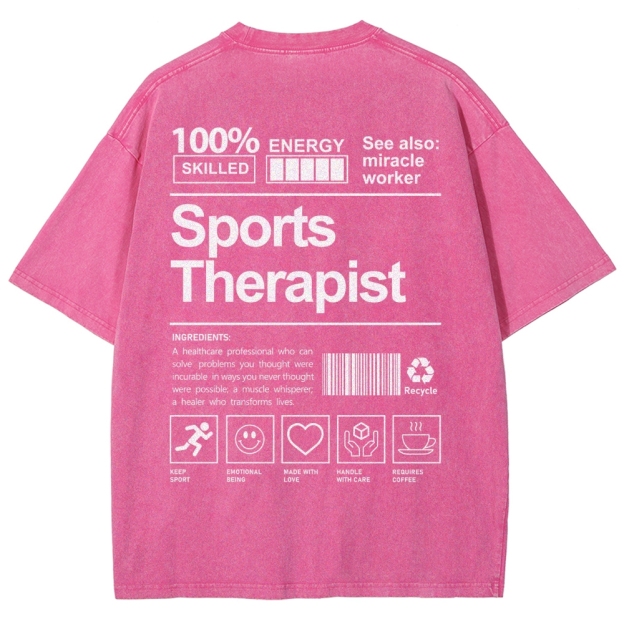 Sports Therapist Unisex Fit Washed T-Shirt Customscool