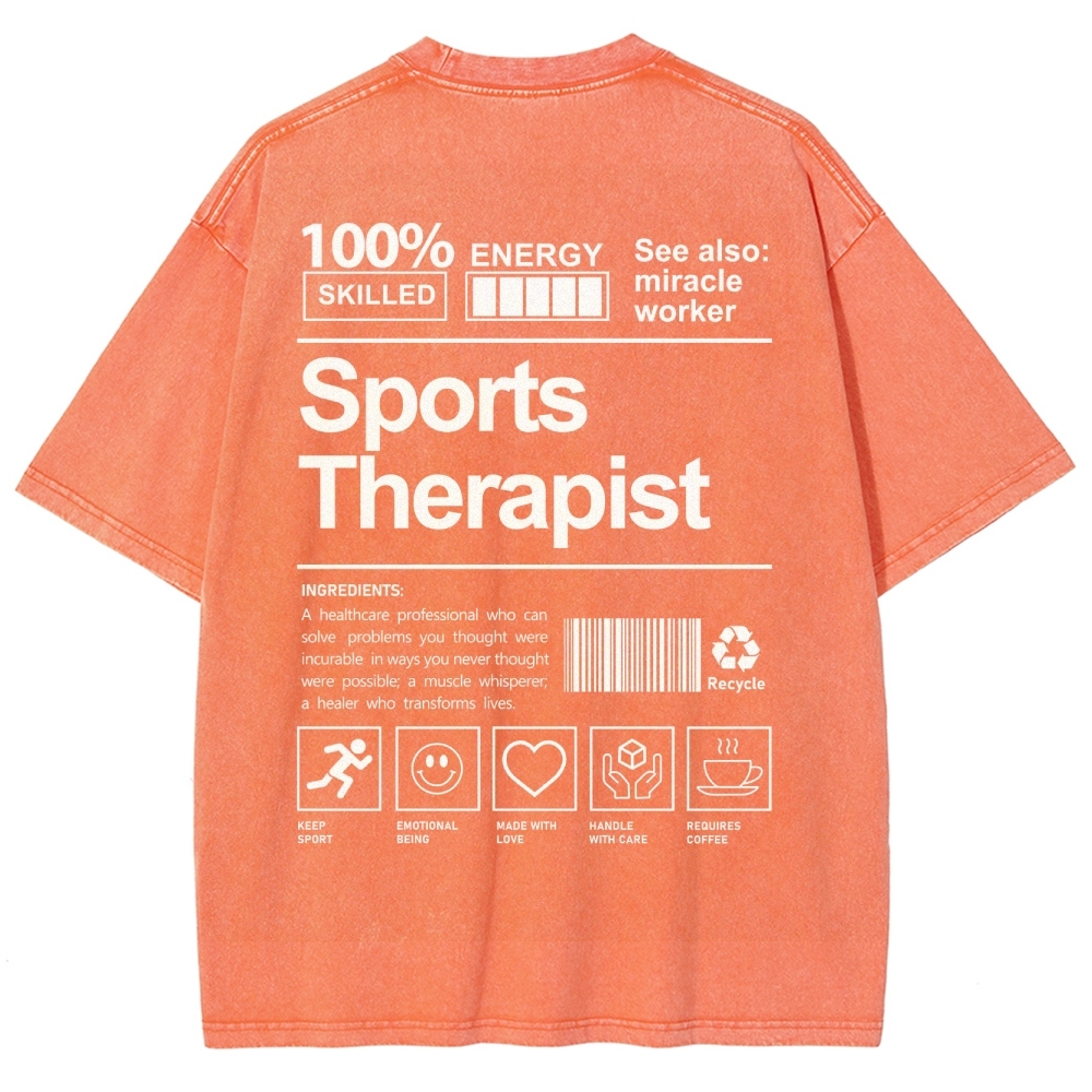 Sports Therapist Unisex Fit Washed T-Shirt Customscool