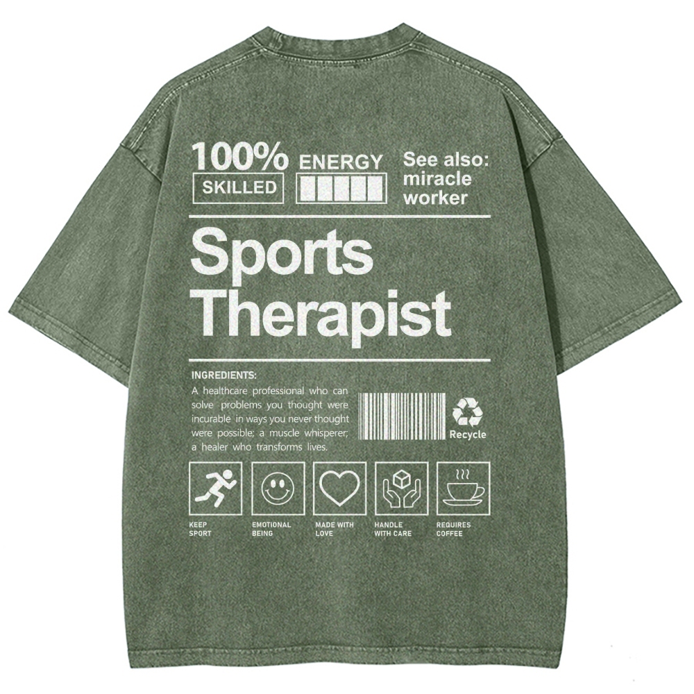 Sports Therapist Unisex Fit Washed T-Shirt Customscool
