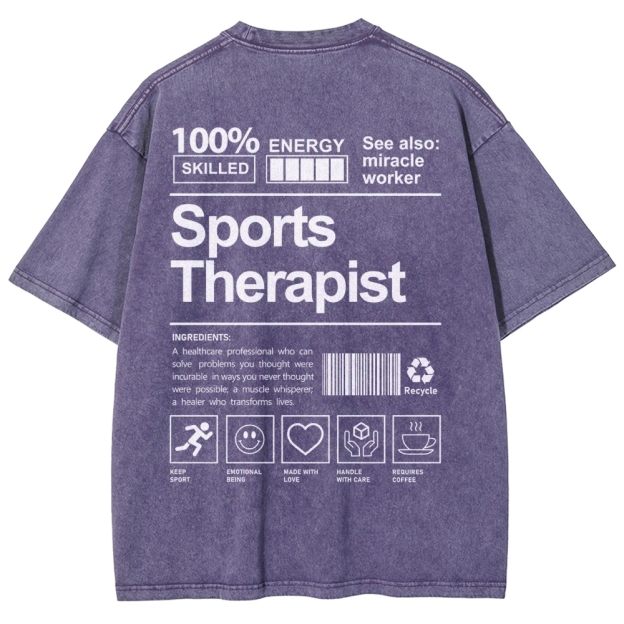 Sports Therapist Unisex Fit Washed T-Shirt Customscool