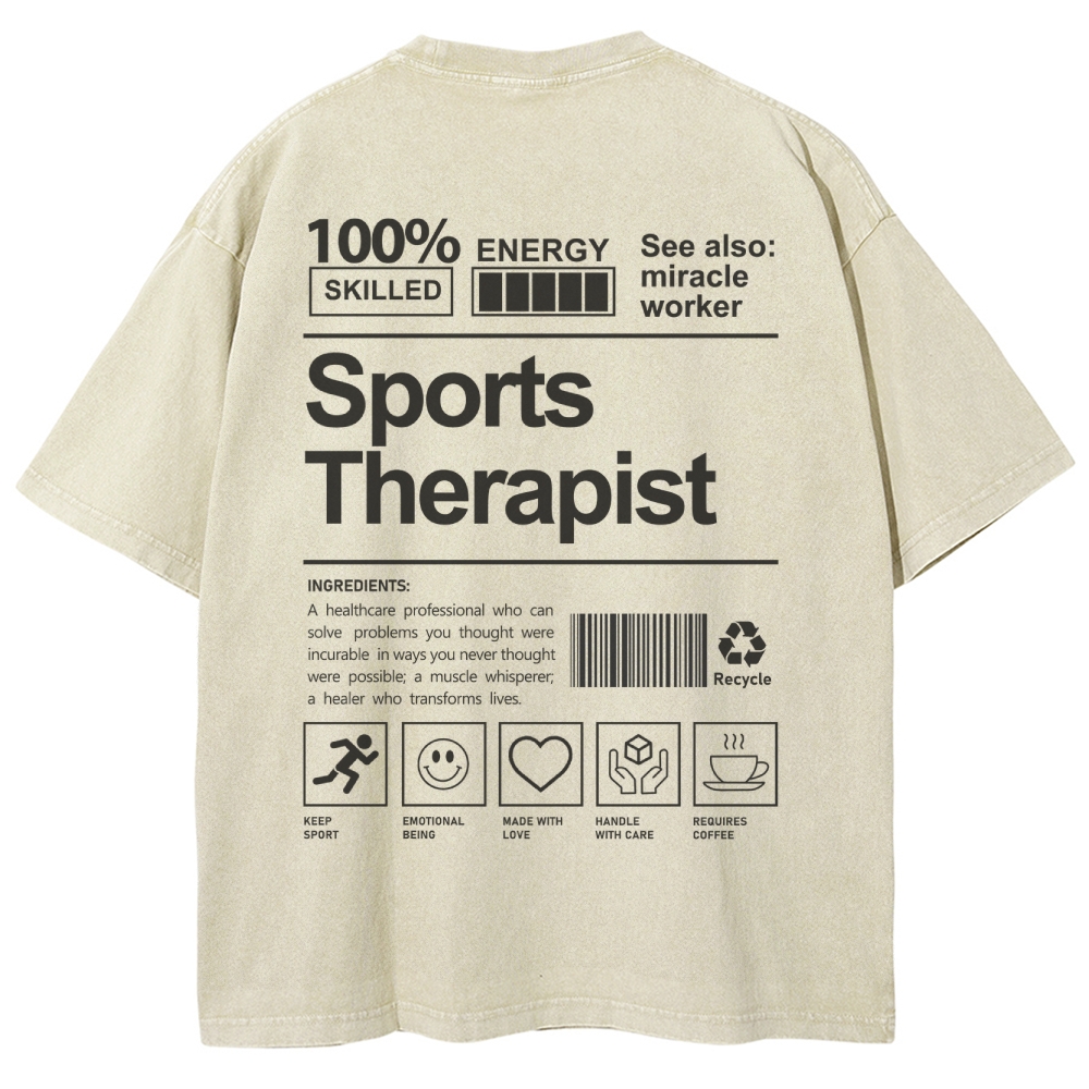 Sports Therapist Unisex Fit Washed T-Shirt Customscool