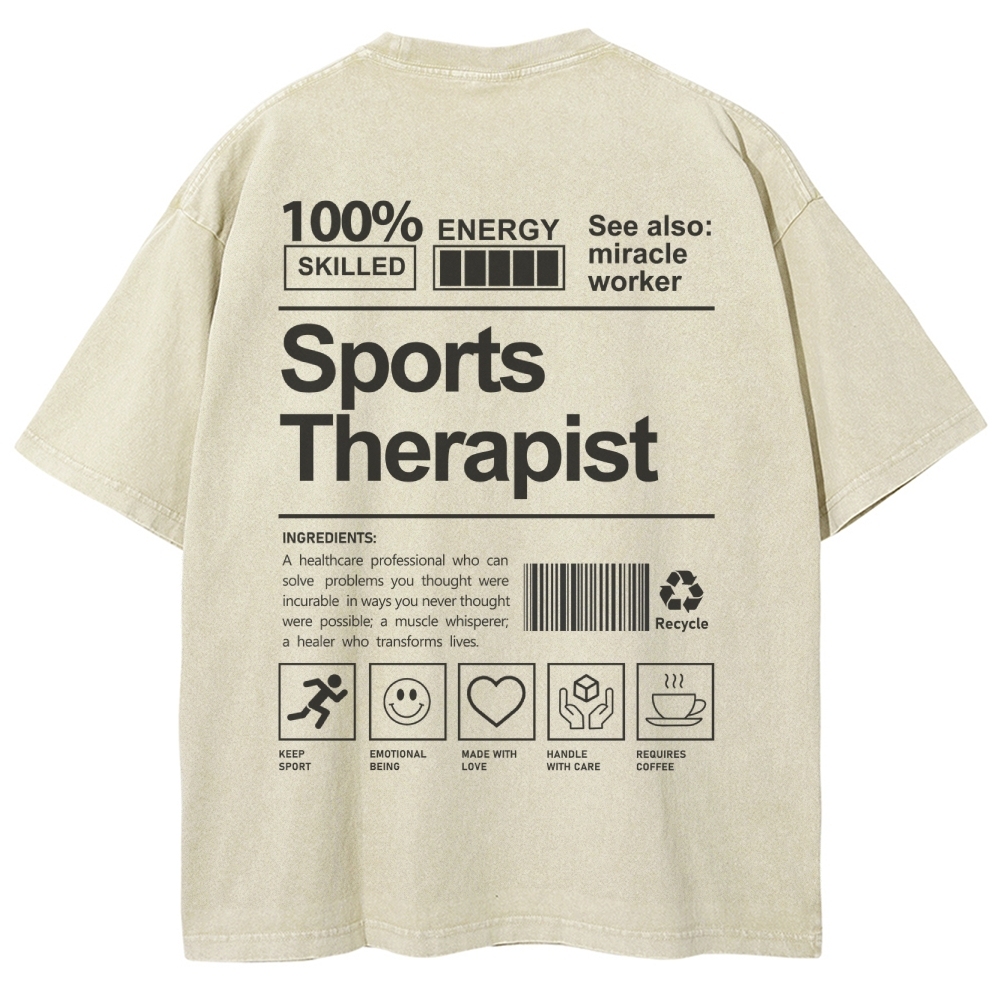 Sports Therapist Unisex Fit Washed T-Shirt Customscool