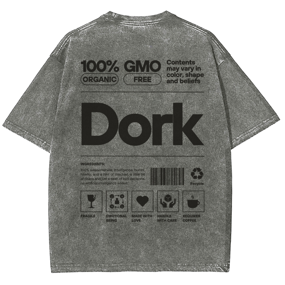 Dork Unisex Fit Washed T-Shirt