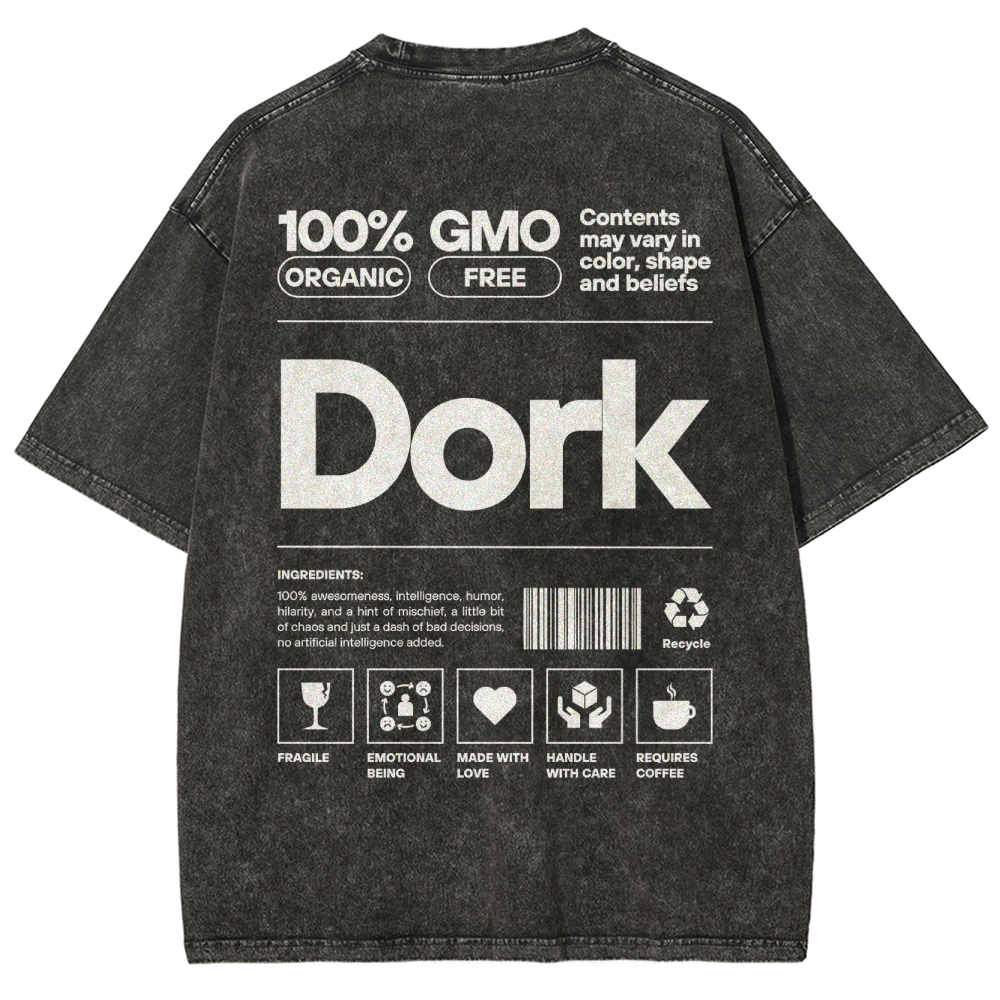 Dork Unisex Fit Washed T-Shirt