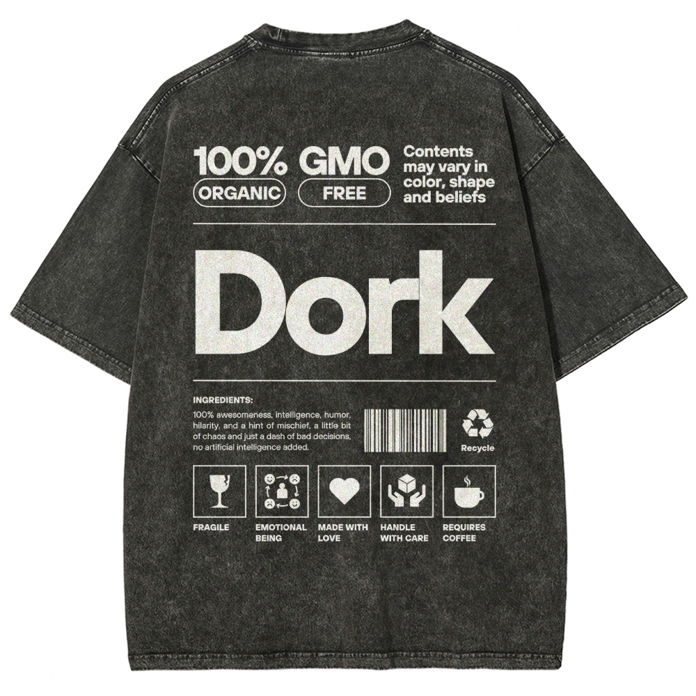 Dork Unisex Fit Washed T-Shirt