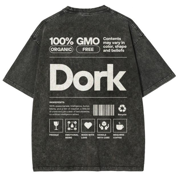 Dork Unisex Fit Washed T-Shirt